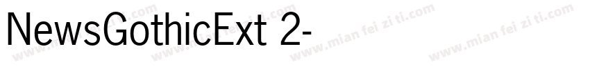NewsGothicExt 2字体转换
